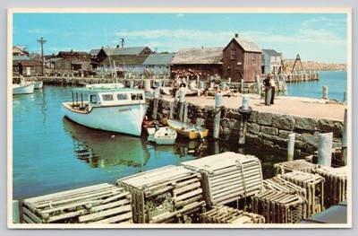 Vintage Photochrome Postcard Motif No.1 & Bearskin Neck Rockport MA