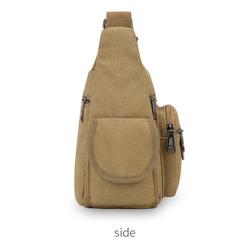 Canvas Shoulder Bag Men Sling Messenger Bag Vintage Crossbody