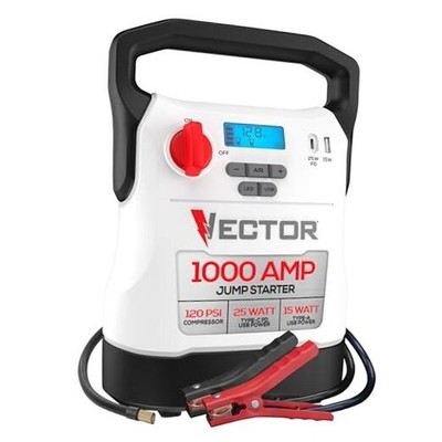  VECJ1C Jump Starter with 120 PSI Compressor & USB-C & USB-A Power 1000 Peak Amp
