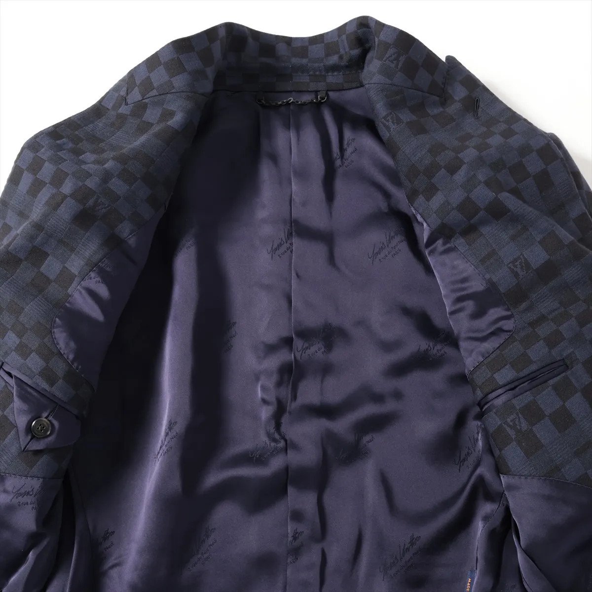 Louis Vuitton 23SS Wool & Nylon Tailored Jacket 46 Men's navy x black  RM231F Da thumbnail 4
