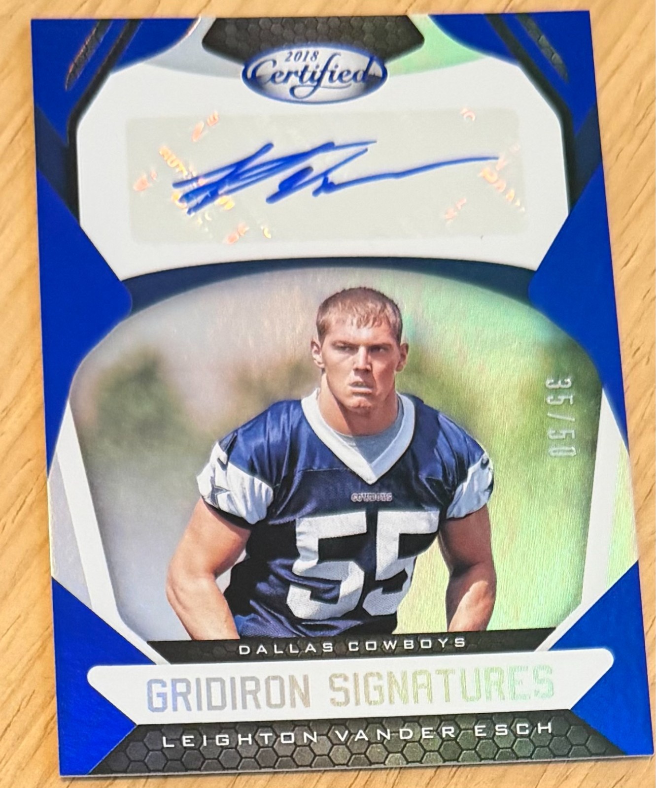Leighton Vander Esch Panini Certified Gridiron Signatures #GSLE Base