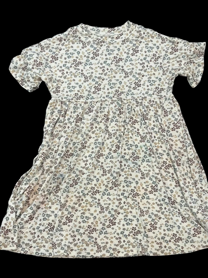 Rylee + Cru Babydoll Dress Wildflower Floral Modal Short Ruffle Sleeve 6-7 - Image 4 of 4