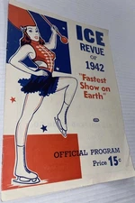 Vintage 1942 Ice Revue Fastest Show Earth Program Coke Coca Cola Bond Bread ADS