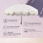 LAGarden 6Ft Fringe Umbrella 8 Ribs Push Button Tilt Outdoor Patio Beach Purple — photo 7