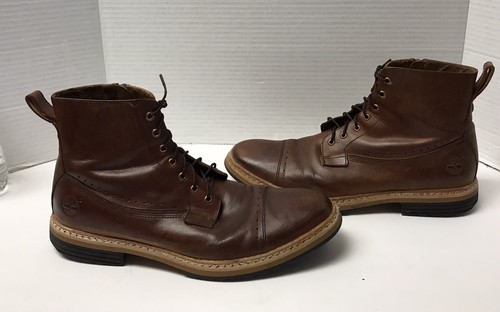 Stivaletti stringati Timberlands uomo A12U8 taglia 8M in pelle - Foto 3 di 10