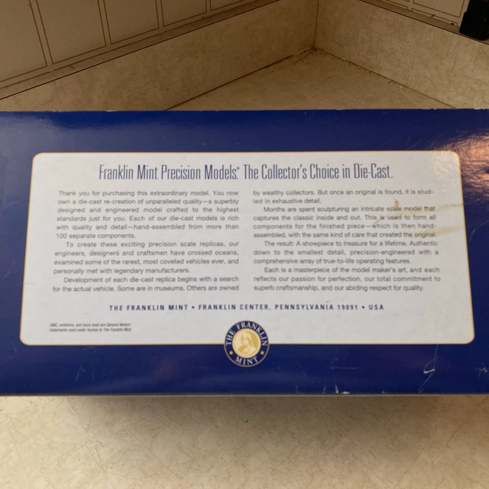 Franklin Mint 1950 GMC Pickup Truck  Diecast Model Truck Only 9900 Made - Image 4 of 4