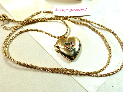 Betsey Johnson New gold tone \u0026 Crystal 