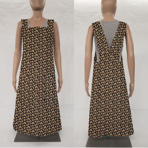 Beer or Wine Cross Back Apron (5 Patterns Available) - Picture 5 of 16