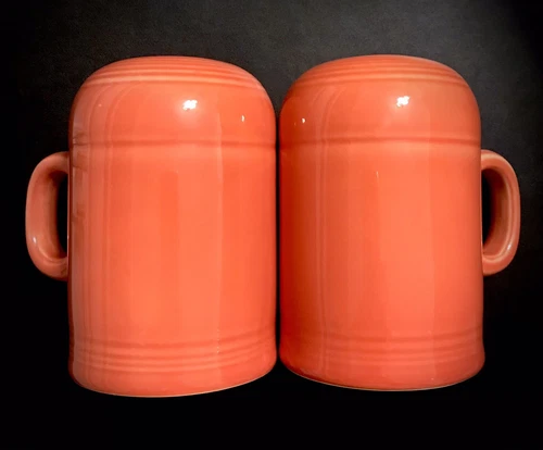 HLC FIESTA WARE Rangetop Salt & Pepper Shakers Set Poppy Orange USA