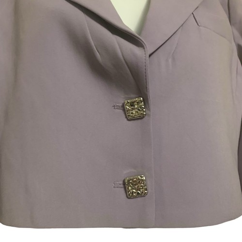 Conjunto de blazer y falda recortada sedosa de fábrica inglesa para mujer talla S - Imagen 5 de 15