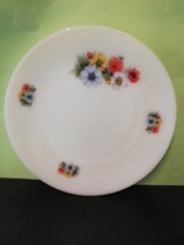 ARCOPAL FRANCE  PIATTO PORTATA INSALATIERA VETRO FIORI ANEMONI CM. 29 VINTAGE 