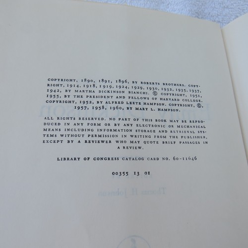 The Complete Poems of Emily Dickinson, by Thomas H Johnson 1960 HC/DJ - Picture 12 of 18