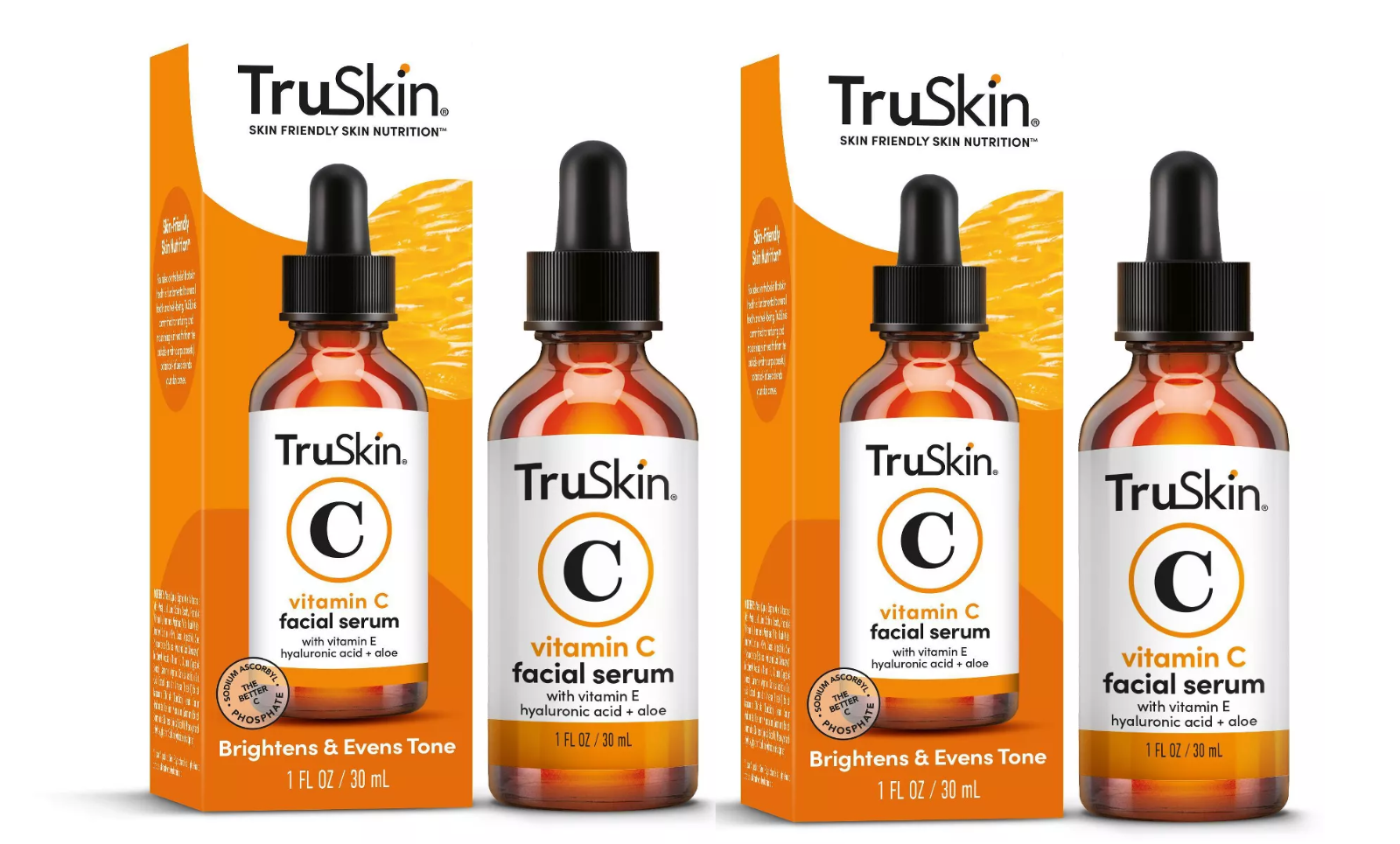 TruSkin, Glow, Vitamin C, Facial Serum, 1 fl oz, Pack of 2
