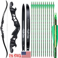 62" ILF Recurve Bow 20-60lbs Archery 19" Riser Takedown Bow limbs Target Hunting