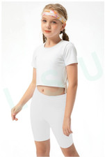 Kids Lycra Shorts Girls Boys Athletic Sports Cycling Shorts Stretchy PE Shorts