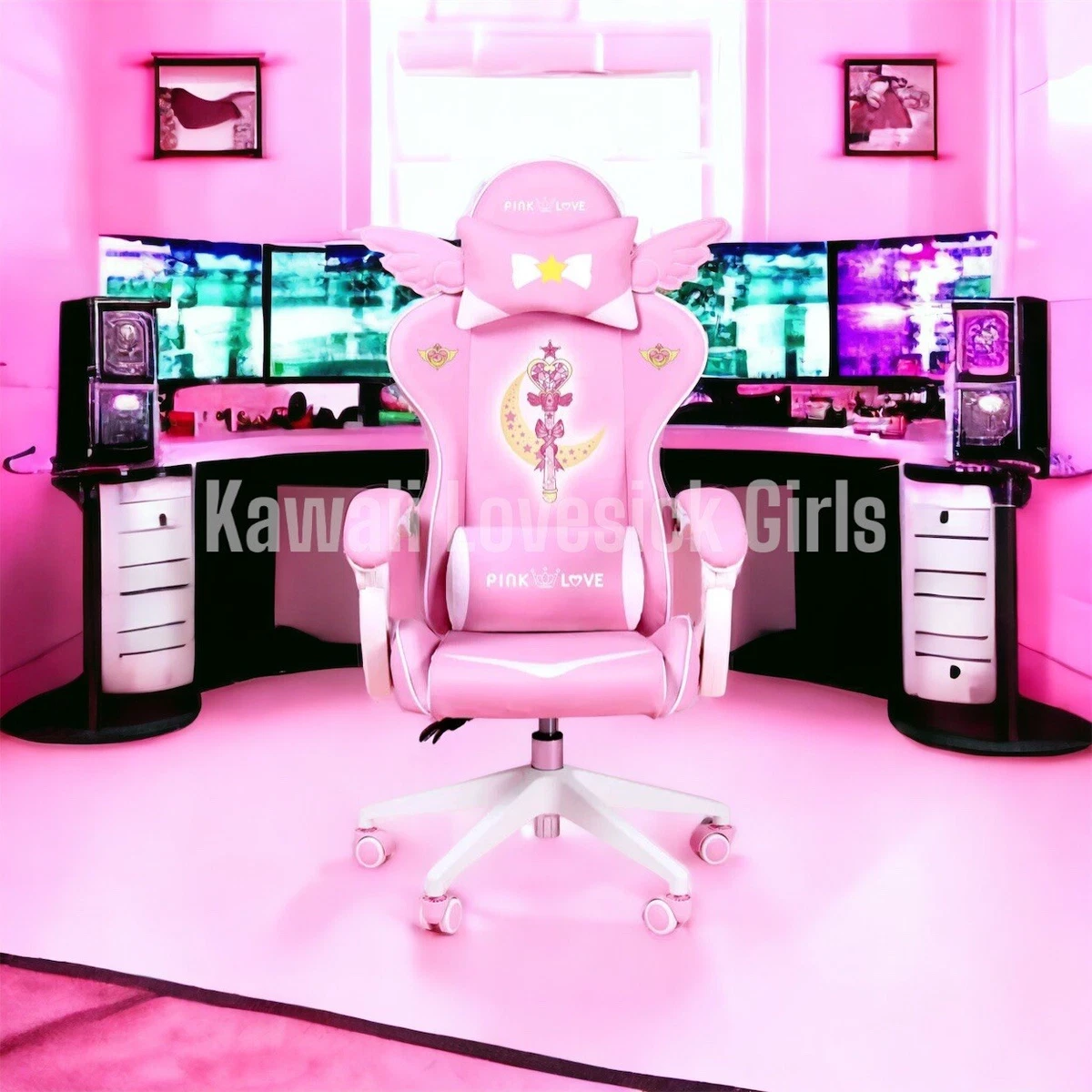 NEW Sailor Moon USAGI Gaming Adjustable Office Computer Swivel