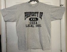 CSEA Local 865 Union Gray T-Shirt Men's Size 2XL Single Stitch Union Made in USA