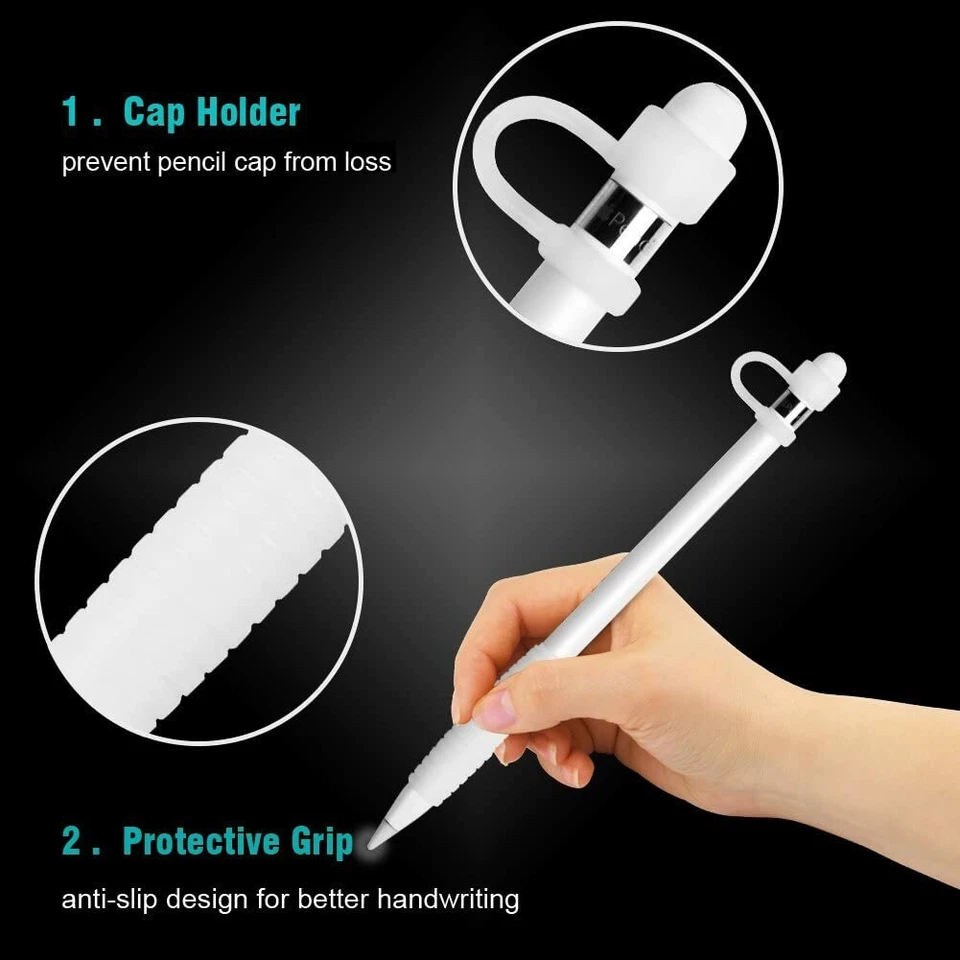[5-Piece] Accessories for Apple Pencil Cap Holder/Nib Cover/Lightning Cable - Image 4 of 4