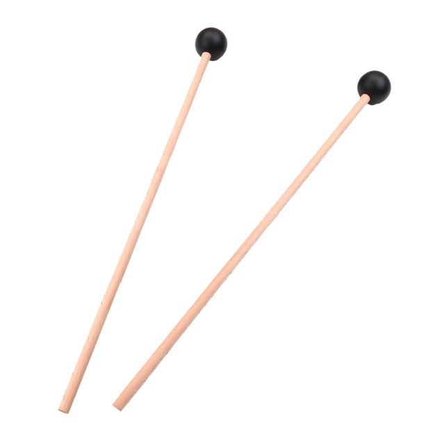 1 Pair Marimba Mallets Xylophone Sticks w/ Rubber Head for Playing