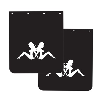 24X24 inch Pair Mud Flaps for Semi Trucks PVC Polymer Tractor Trailer Heavy Duty