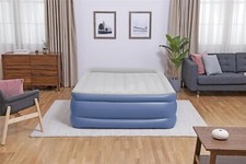 Inflatable Airbed Mattress, Bestway Tritech w/ Built-In Pump & Carry Bag, Queen