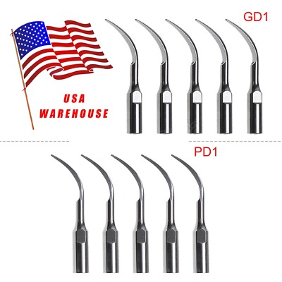 10 Dental Perio Tips GD1 & PD1 Fit Satelec DTE Ultrasonic Piezo Scaler Handpiece