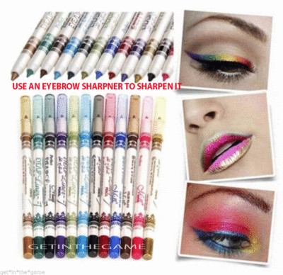 12 Color Glitter Eyeshadow Lip EyeLiner Eye Shadow Pencil Shimmer Pen Makeup Set