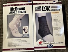 Protector de tobillo FLA X-Lg McDavid con inserciones de plástico opcionales + tobillo soporte caja abierta