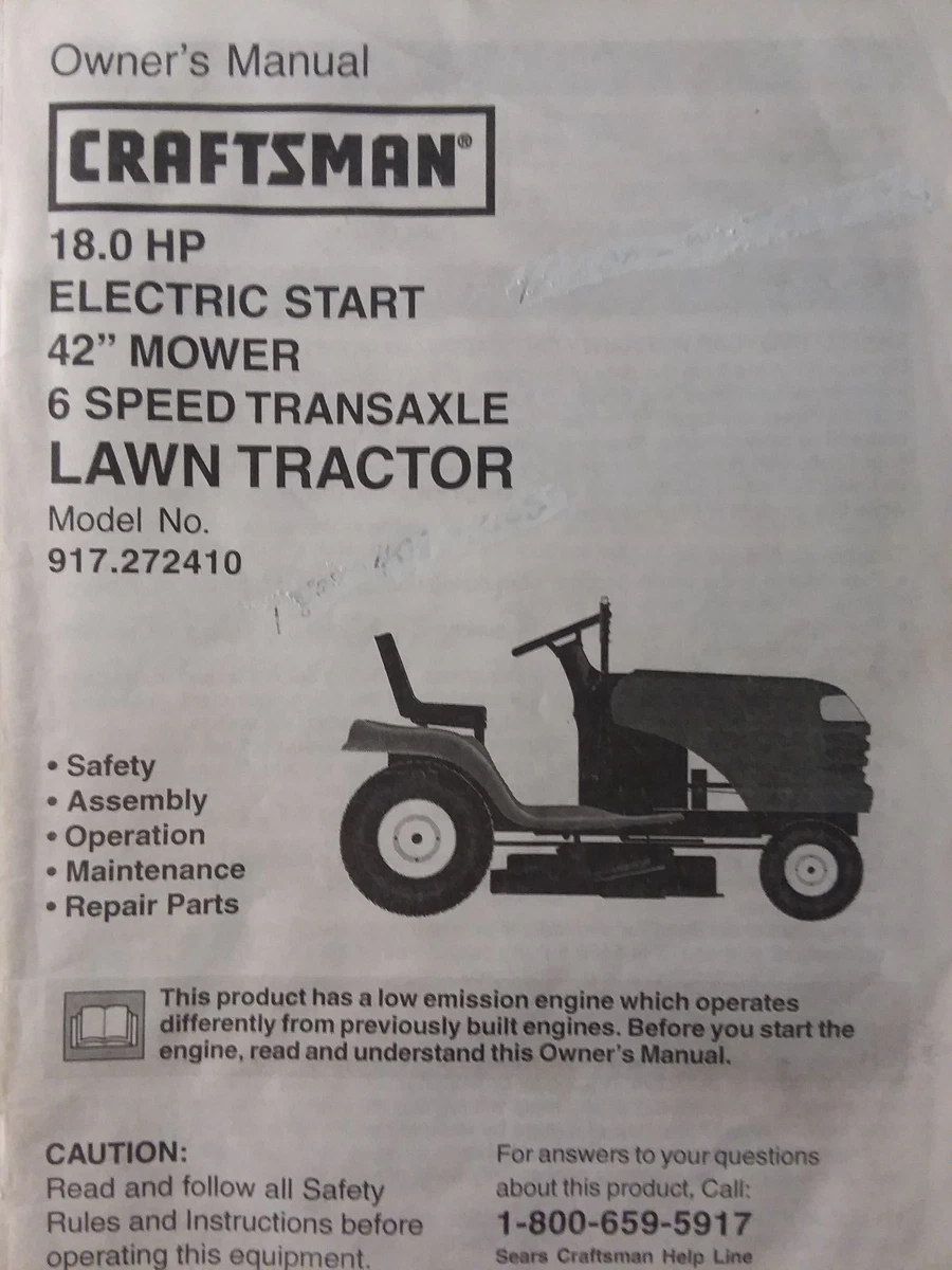 Craftsman lawn mower parts model 917 manual deals