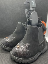 Baby Girls CUTE Chelsea Style Kitty Cat Boots Size 2 BRAND NEW W TAGS 57