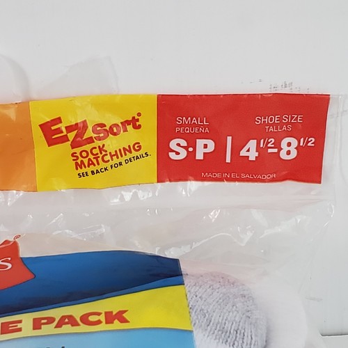 Hanes Toddler Boys Size Small (Shoe Size 4.5-8.5) Cushion White Socks (9 Pairs) - Picture 6 of 7