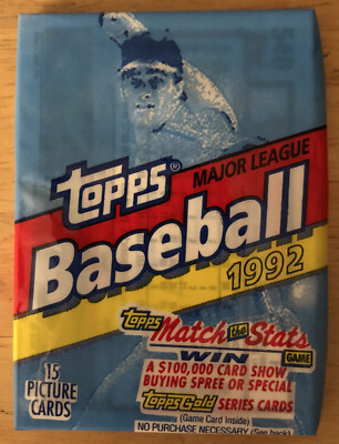1992 Topps Pack Ben McDonald Orioles (Top) Ron Gant Braves All-Star (Back)