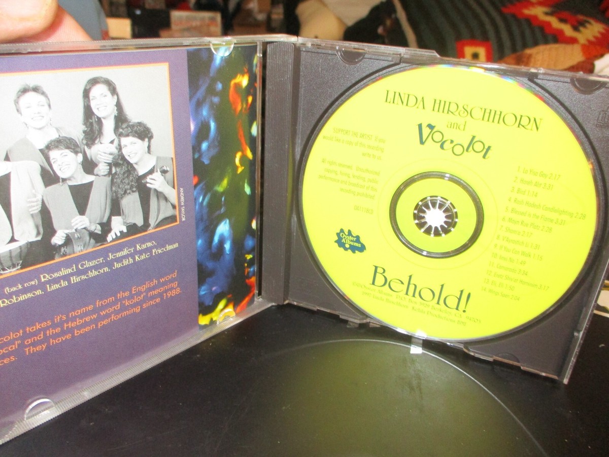 1997 LINDA HIRSCHHORN & VOCOLOT Behold CD Private Press Hebrew