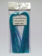 HANK OF GLISS 'N' GLOW CORRUGATED TINSEL FOR FLY TYING - CHOICE OF COLOUR