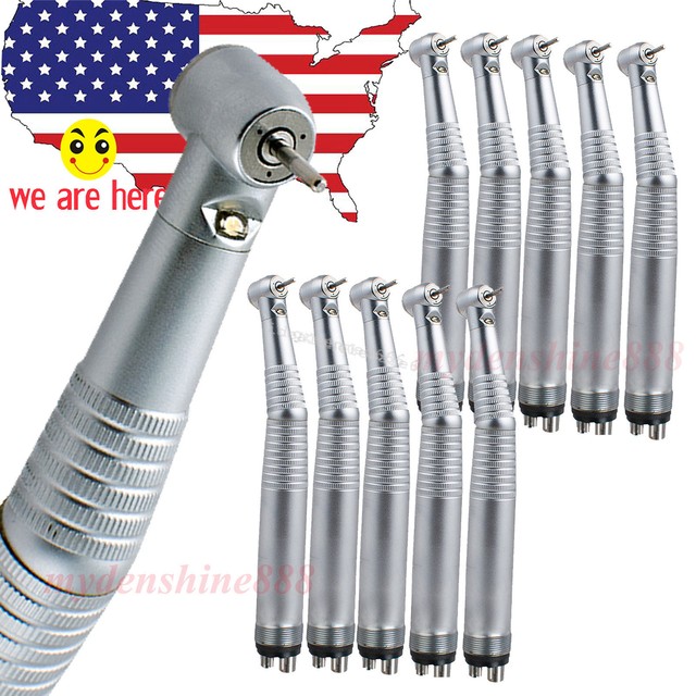 10X Dental High Speed Egenerator fiber LED Handpiece standard push
