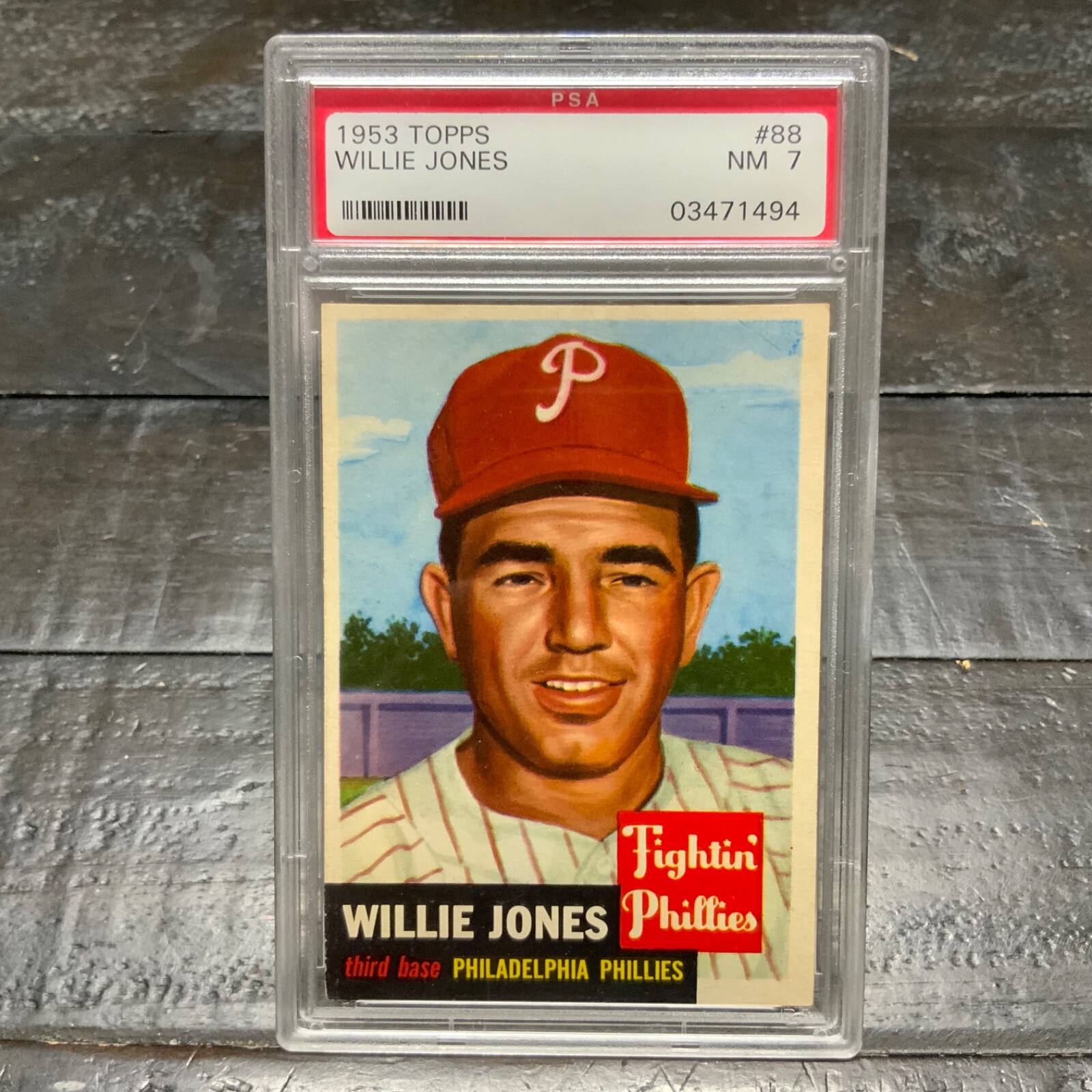 1953 Topps Willie Jones #88 *Phillies* PSA 7 NM