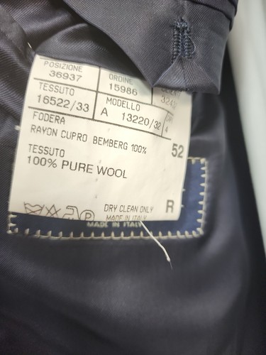Chaqueta Blazer Canali Pura Lana Rayas Gris Para Hombre Talla 42 R - Imagen 5 de 10