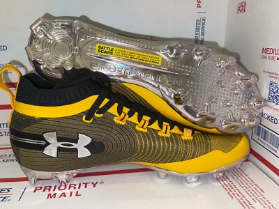 Under Armour Spotlight MC Football Cleats Mens Yellow  3020675 700 Sz 9.5 US