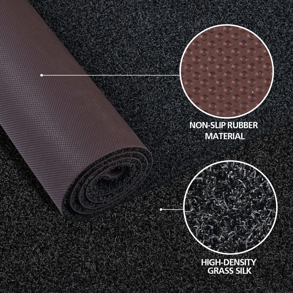 Outdoor Rug Waterproof Area Rugs Outdoor Patio Rug Carpet Entryway Mat Grey - Image 4 of 4