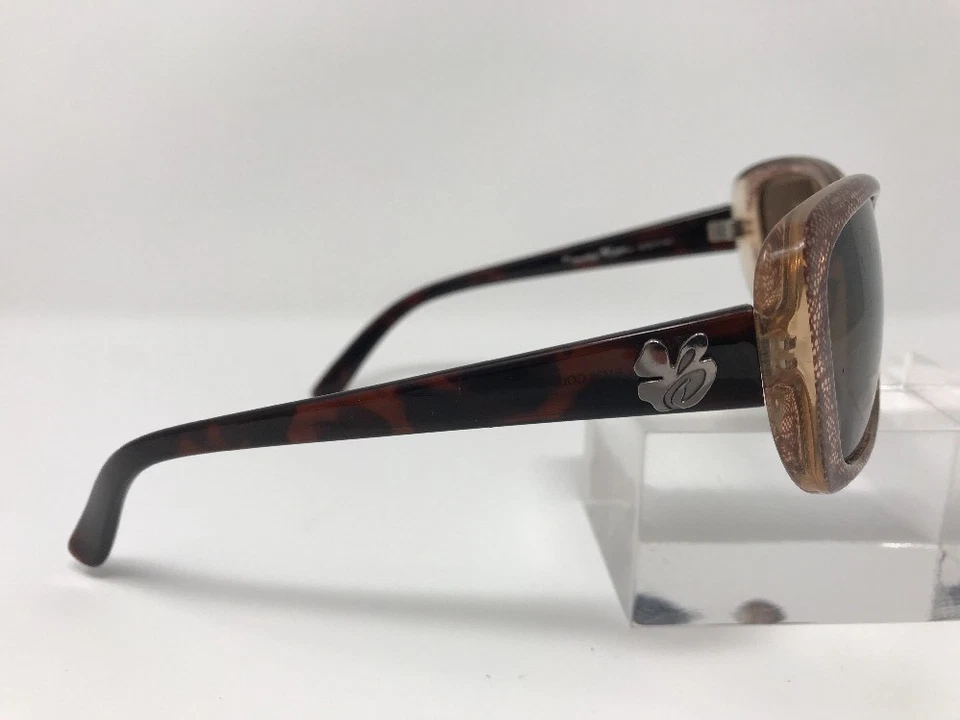Óculos de sol Banana Moon 57-17-141 BM Col.1 Cat.3 marrom mármore transparente prata E136 - Imagem 2 de 4