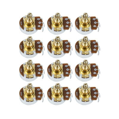 FLEOR 12X Gitarre Bass A/B 250/500K Potentiometer Kupfer volle Größe kurze Welle