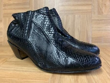 Vintage🔥 Moda Scapa Moda Italia Python Ankle Boots Sz 7-8 Men's Leather Botini