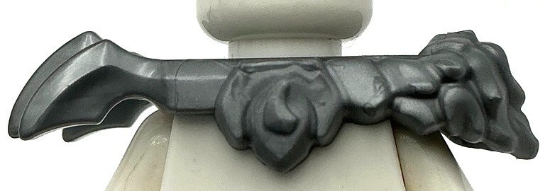 Lego New Flat Silver Minifigure Armor Shoulder Pads with Fur and 3 Spikes Claw