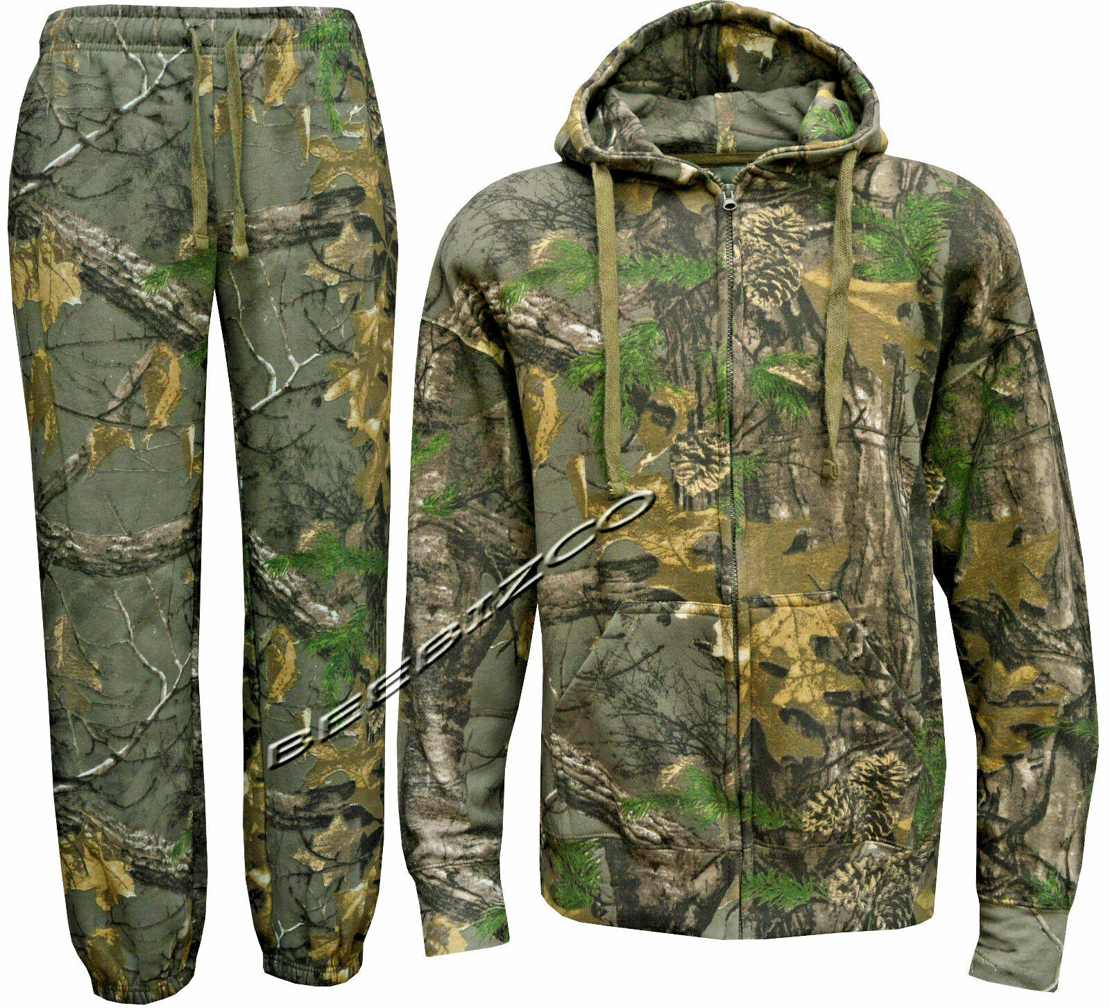 New Men Realtree Jungle Fishing Hunting Camouflage Camo Suit Hoodie Track Bottom