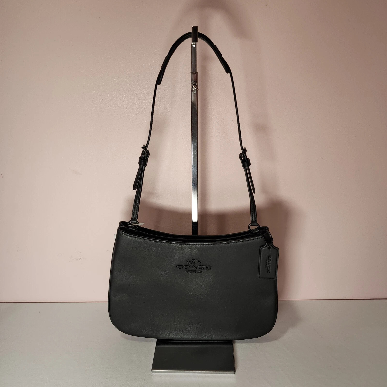 Borsa a tracolla Coach CP101 Penelope in pelle nera nuova con etichetta