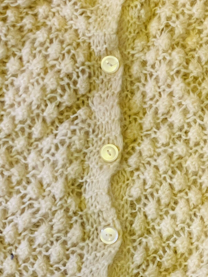 Винтажный вязаный детский кремовый винтажный кардиган Harris CA сделано в Италии - Изображение 3 из 4