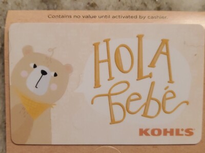 Kohl's Gift Card No $ Value Collectible Hola Bebe Baby Shower