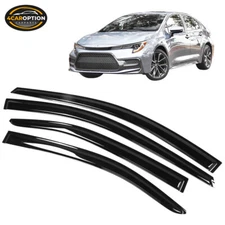 Fits 20-25 Toyota Corolla 4DR Sedan Window Visor Rain Guard Vent Shade Deflector