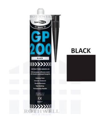 SCHWARZ SILIKON Bond It GP200 Dichtmittel Küche Badezimmer Anti-Schimmel Duschen Arbeitsplatte