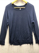 Active Life Long Sleeve Top Size XL Blue Thumb Holes Athleisure Comfort